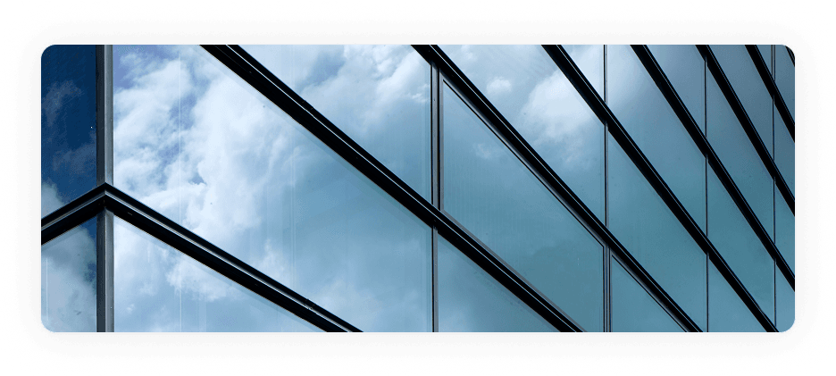 Modern glass building facade